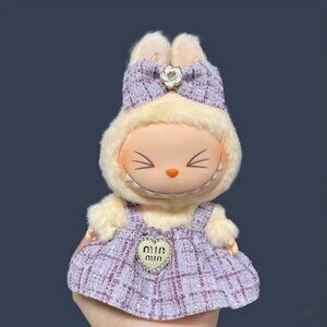 Labubu Designer Dress Bow Clothing Outfit Purple Clothes Accessories Monsters